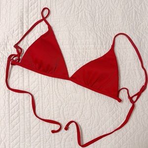 Red Triangle Bikini Top